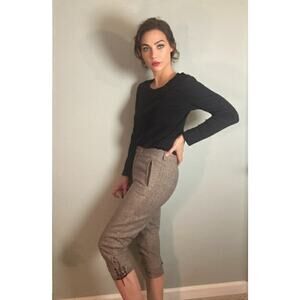Gigi Rizzi Short Pants Wool Tweed 1970s 80s Riding Golf Polo Pants Sz S unmarked